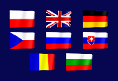 Sprachauswahl mit Flaggen. 